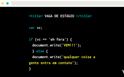 Vaga de estágio de Desenvolvimento